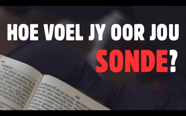 Hoe voel jy oor jou sonde?