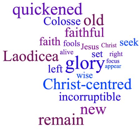 Living a Christ-focused life: Is the focus of your life on Jesus or on the Earth?